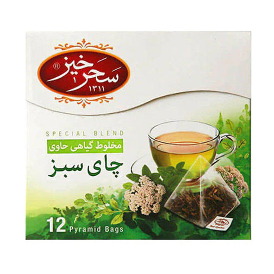 Saharkhiz Slimming Herbal Infusion Green Tea 12 Pyramid Bags