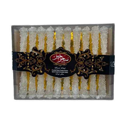 Saharkhiz White Crystallized Sugar Wooden Stick 20 pcs