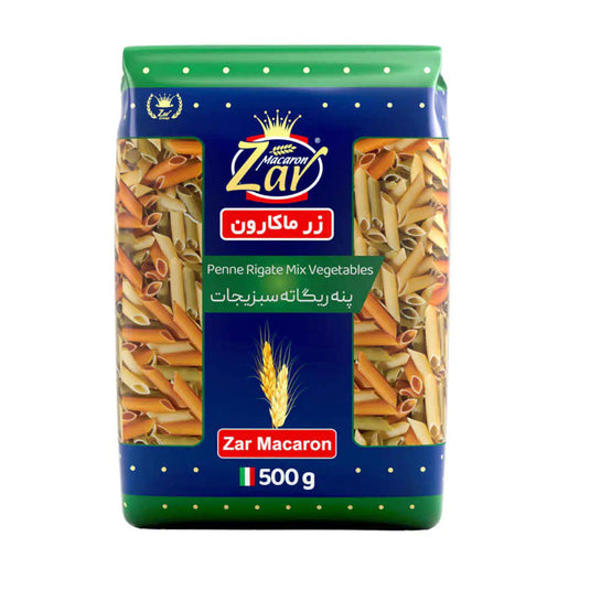 Zar Macaron Penne Rigate Vegetable 500 gr