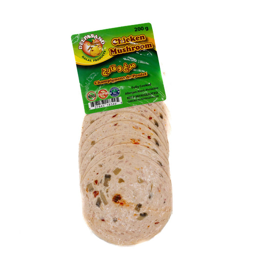 Delpasand Sliced Cooked Chicken & Mushroom Pack 200 gr