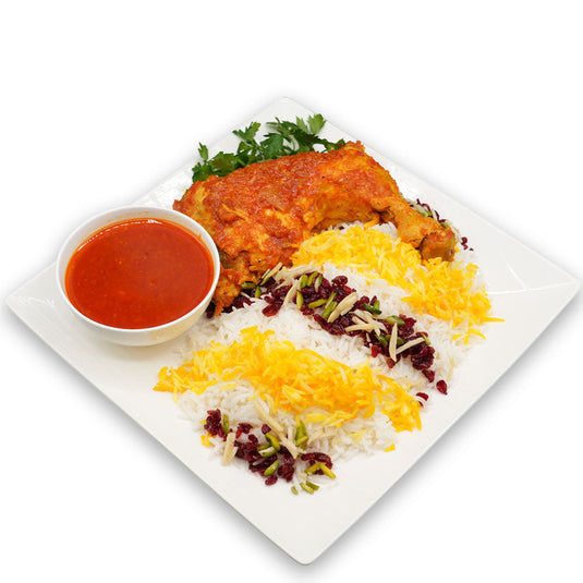 Saffron rice with barrberies and chicken