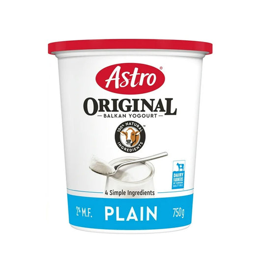 Astro Yougert Plain Plain 2% Yougert 750 Gram Of Yougert