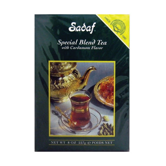 Sadaf Tea Cardamom Tea Loose Leaf in Tin 500 Grams