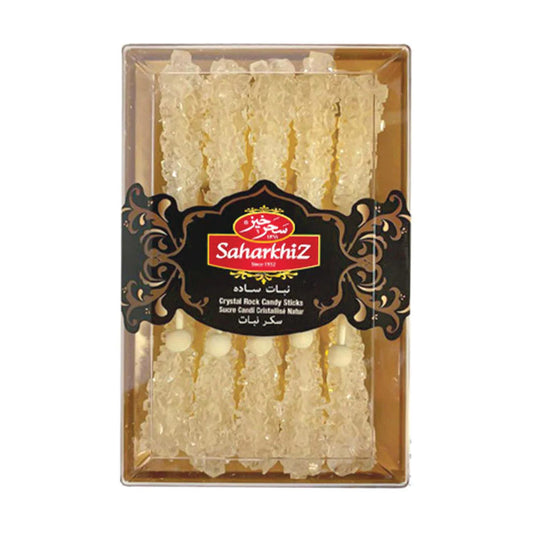 Saharkhize Rock Candy White Stick Rock Candy 10 Sticks