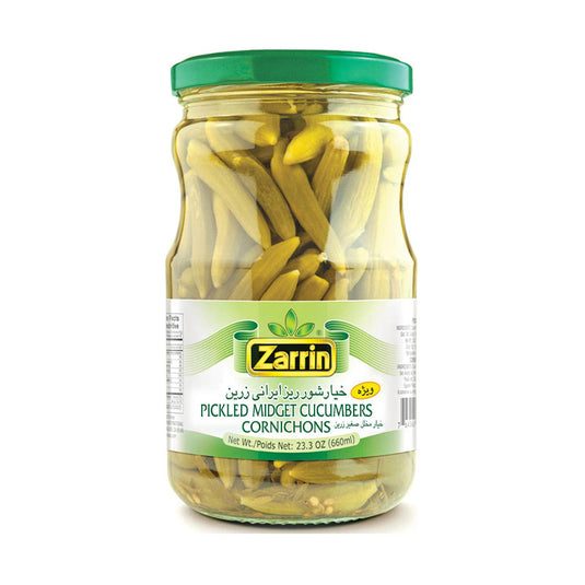 Zarin Pickel Cucamber Smale Pickel Cucamber 700 Grams Can of Pickeles