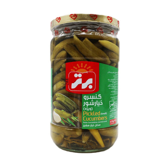 Bartar Pickel Cucamber Darajeh 1 Pickel Cucamber 670 Grams Jar of Pickles