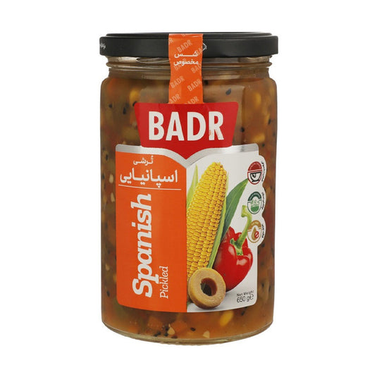 Badr Pichels Spanish Pichels 650 Grams Jar of Pichls
